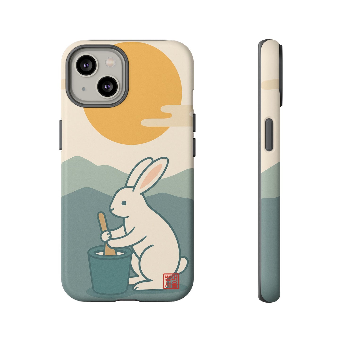 Moon Rabbit iPhone Case - Tough Case
