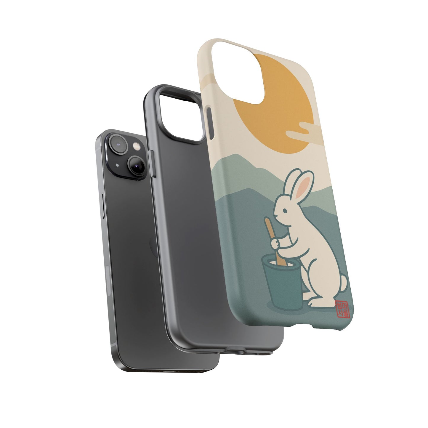 Moon Rabbit iPhone Case - Tough Case