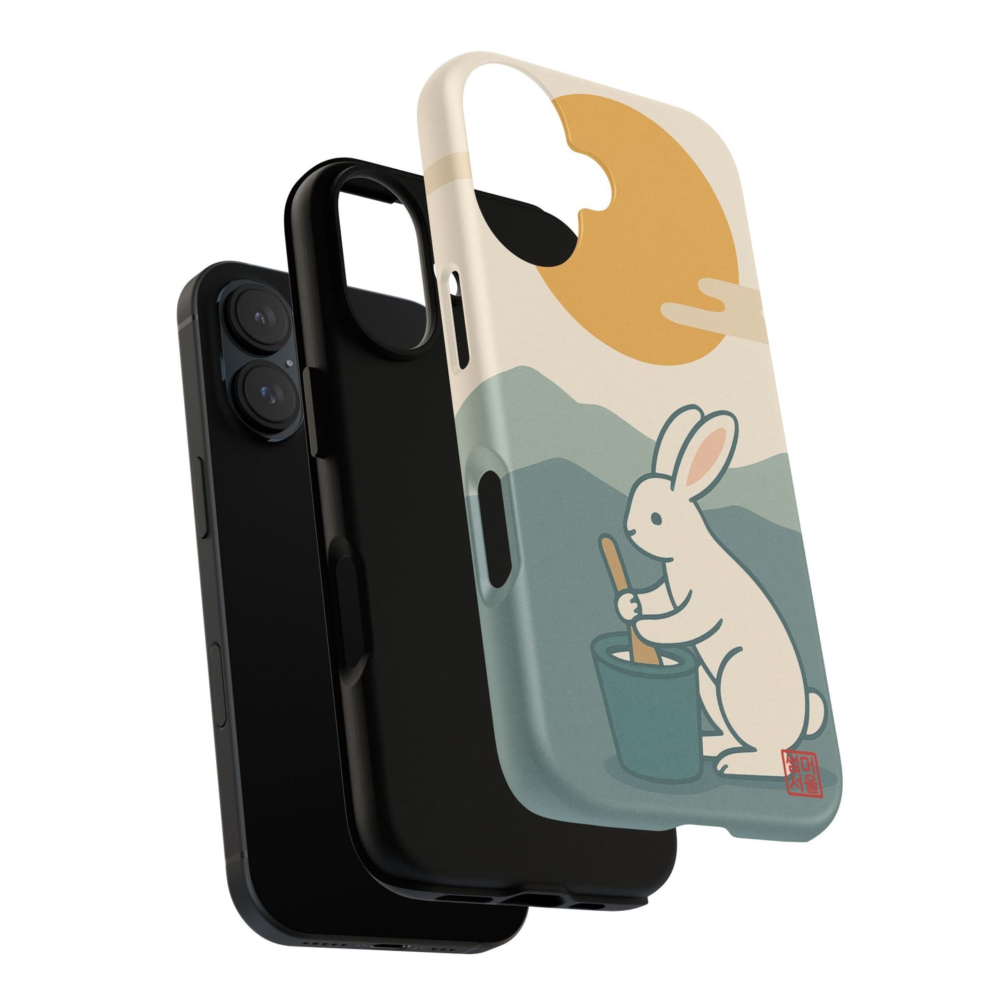 Moon Rabbit iPhone Case - Tough Case