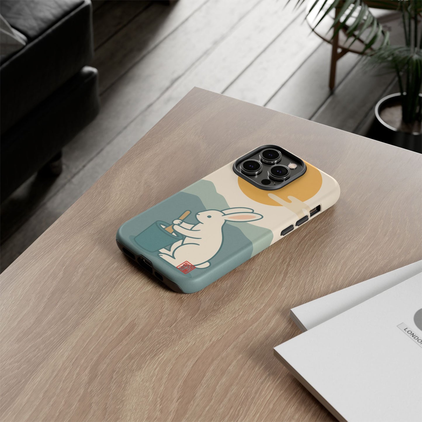 Moon Rabbit iPhone Case - Tough Case