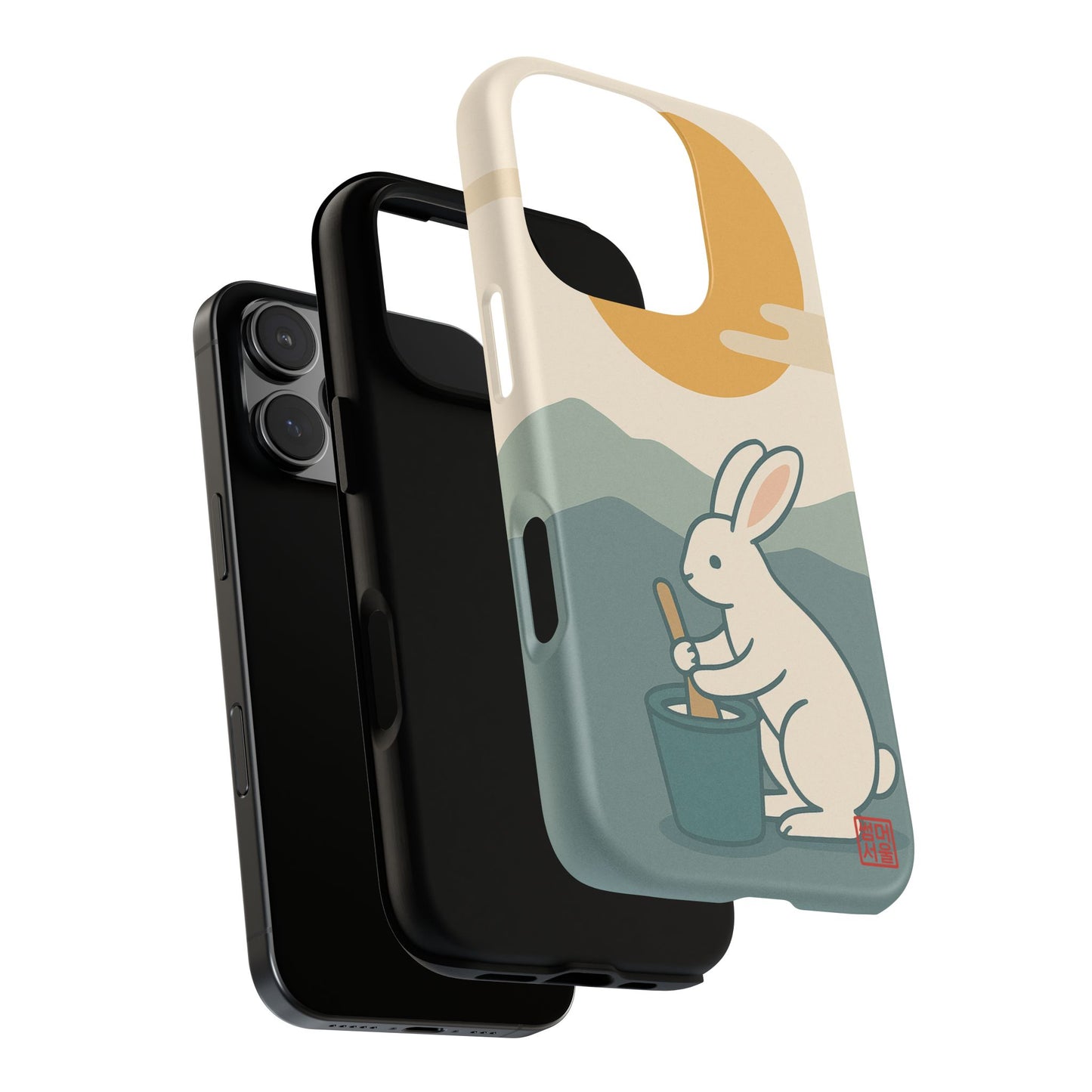 Moon Rabbit iPhone Case - Tough Case