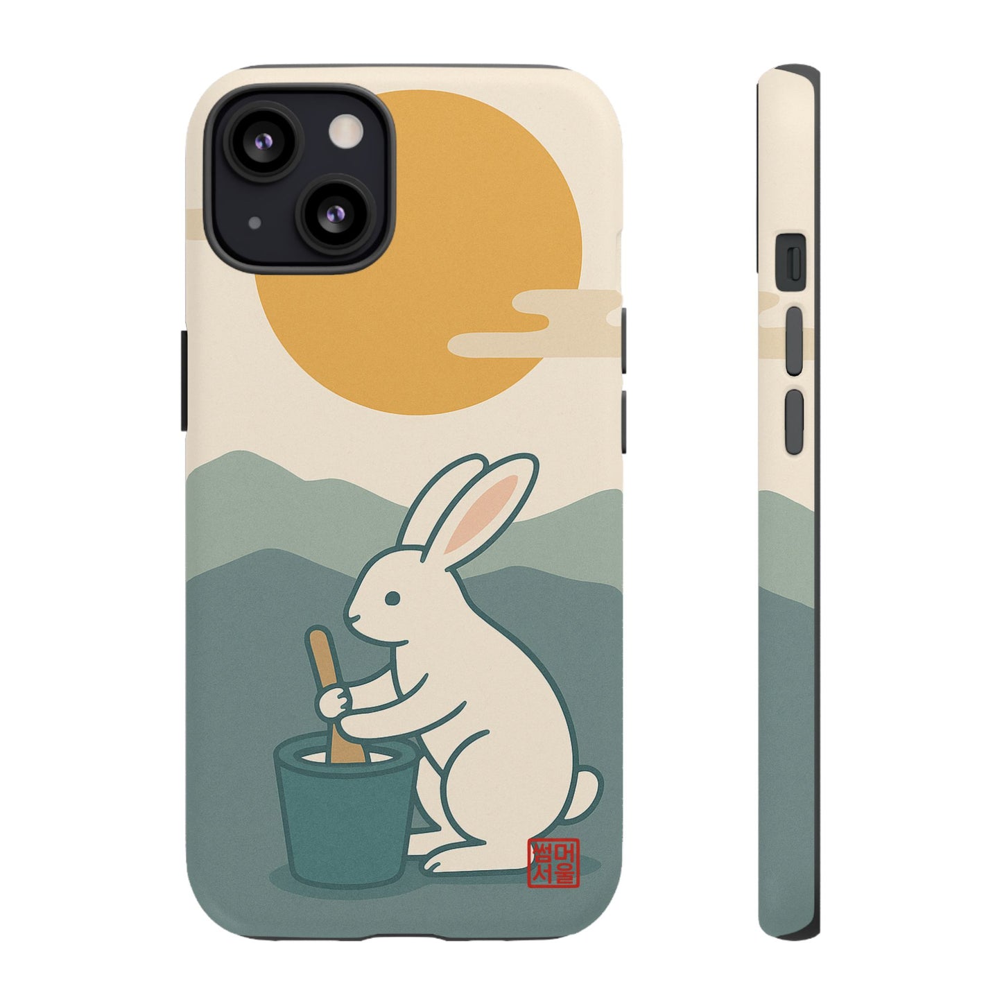 Moon Rabbit iPhone Case - Tough Case