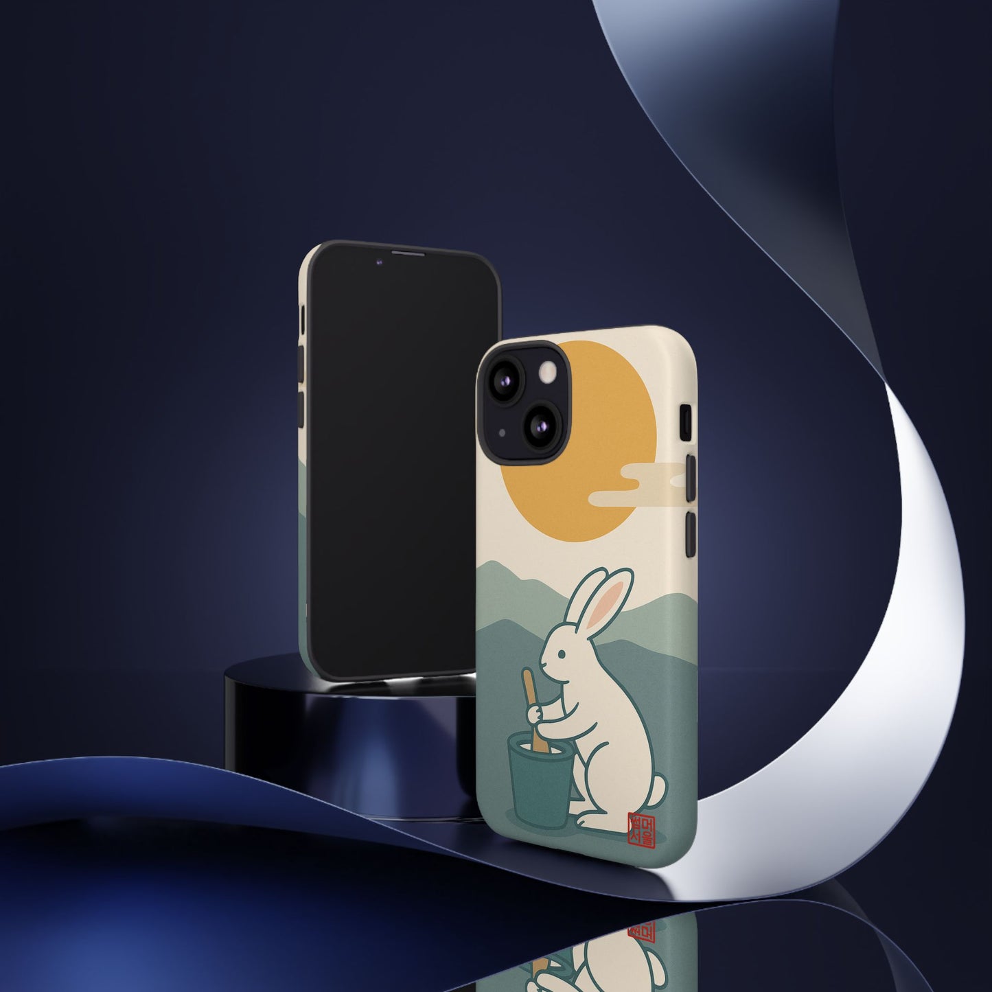 Moon Rabbit iPhone Case - Tough Case