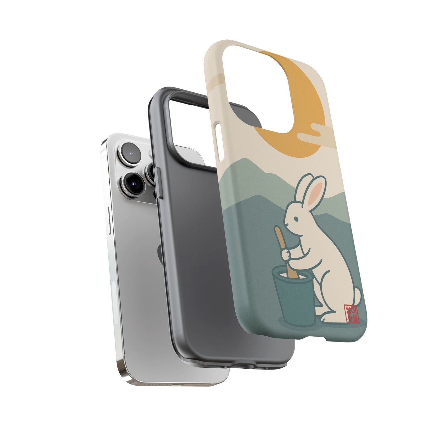 Moon Rabbit iPhone Case - Tough Case