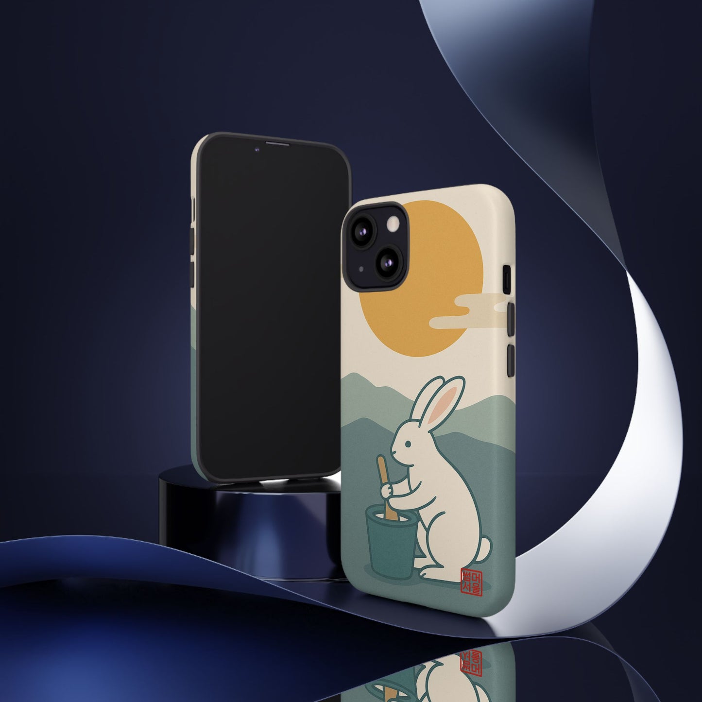 Moon Rabbit iPhone Case - Tough Case