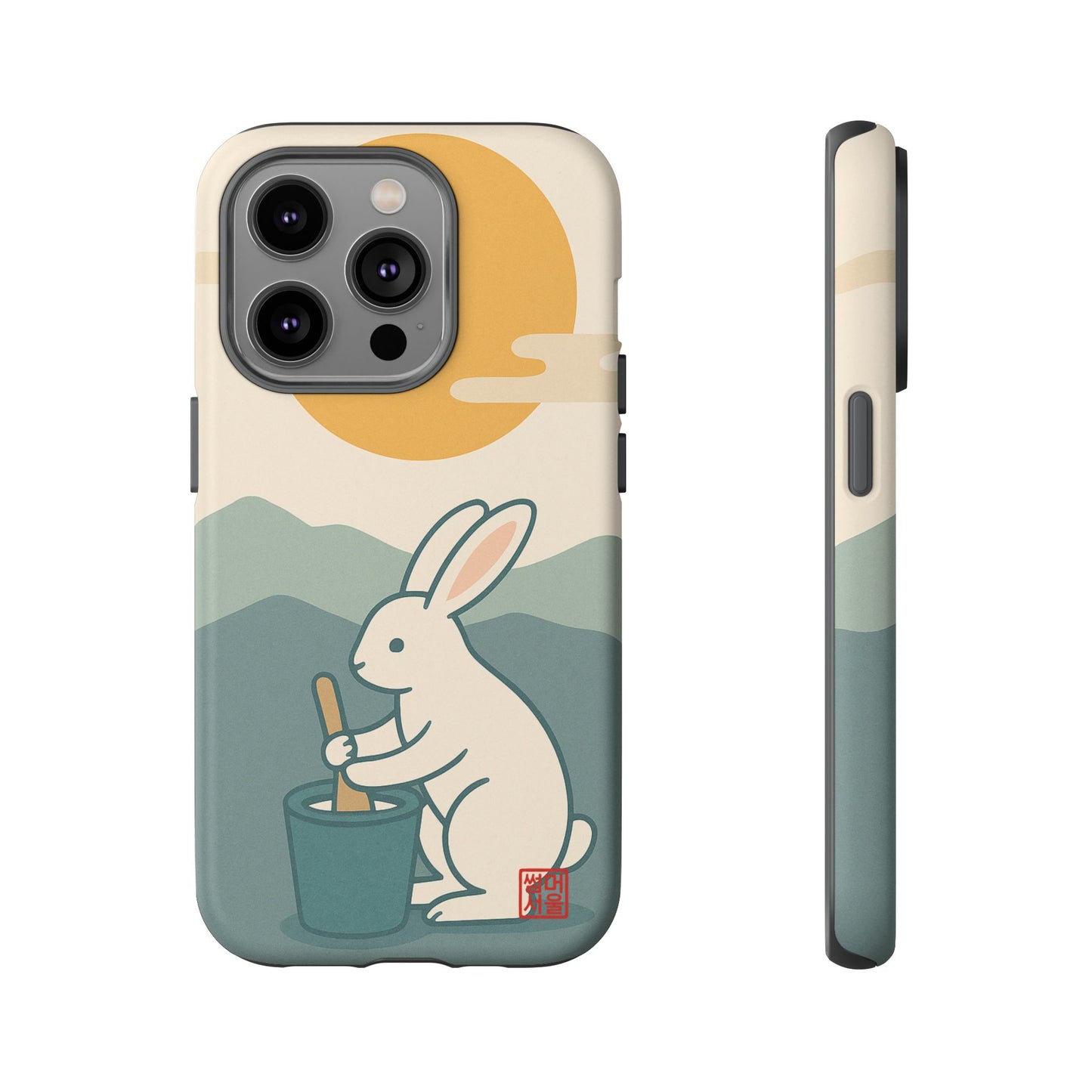 Moon Rabbit iPhone Case - Tough Case