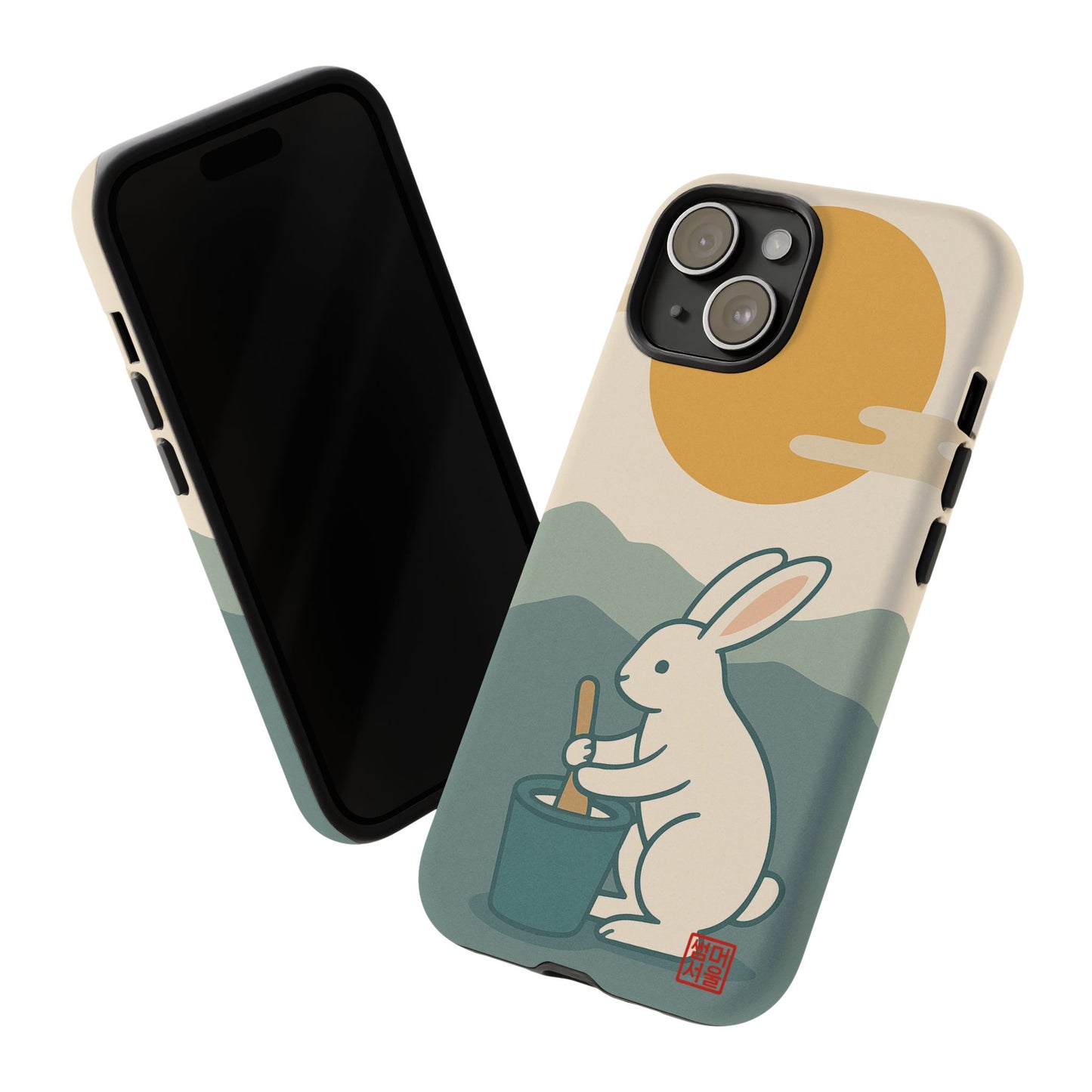 Moon Rabbit iPhone Case - Tough Case
