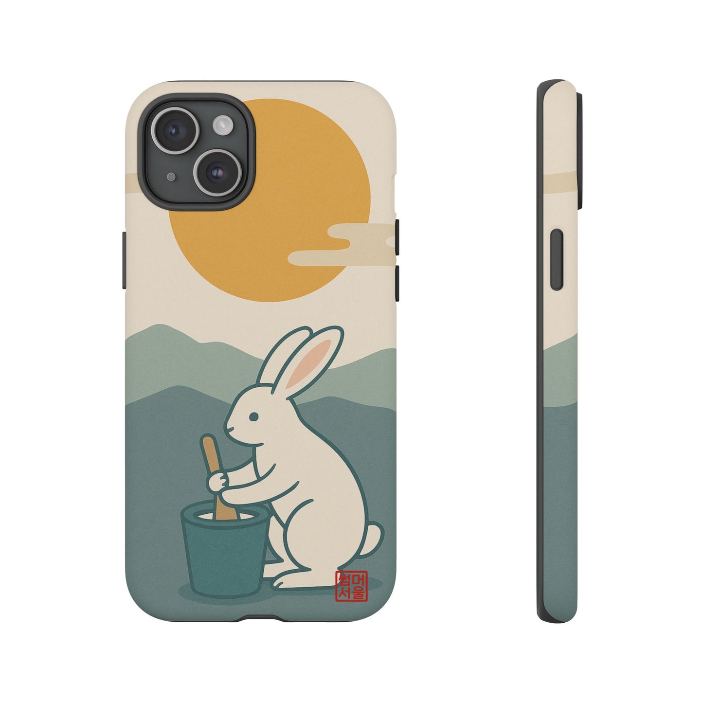 Moon Rabbit iPhone Case - Tough Case
