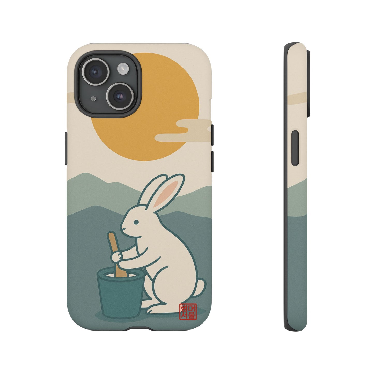 Moon Rabbit iPhone Case - Tough Case