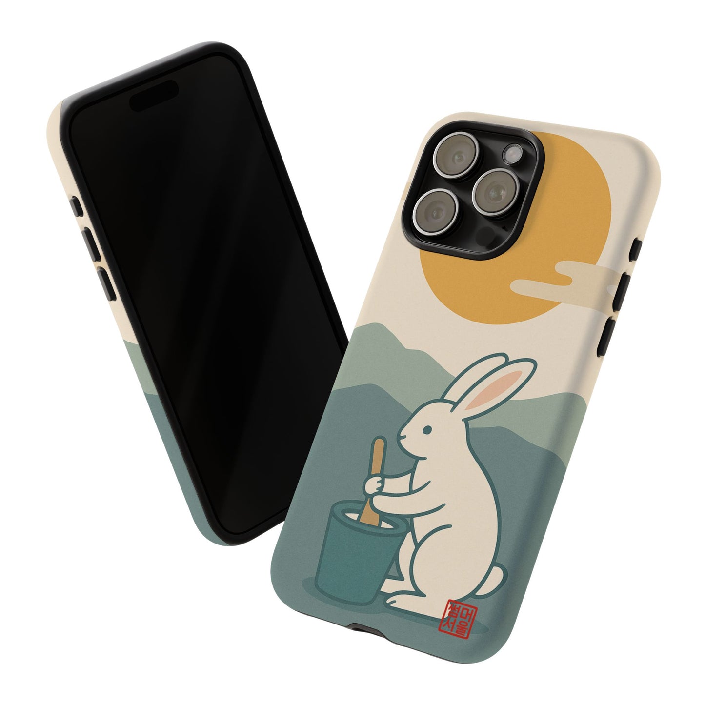 Moon Rabbit iPhone Case - Tough Case