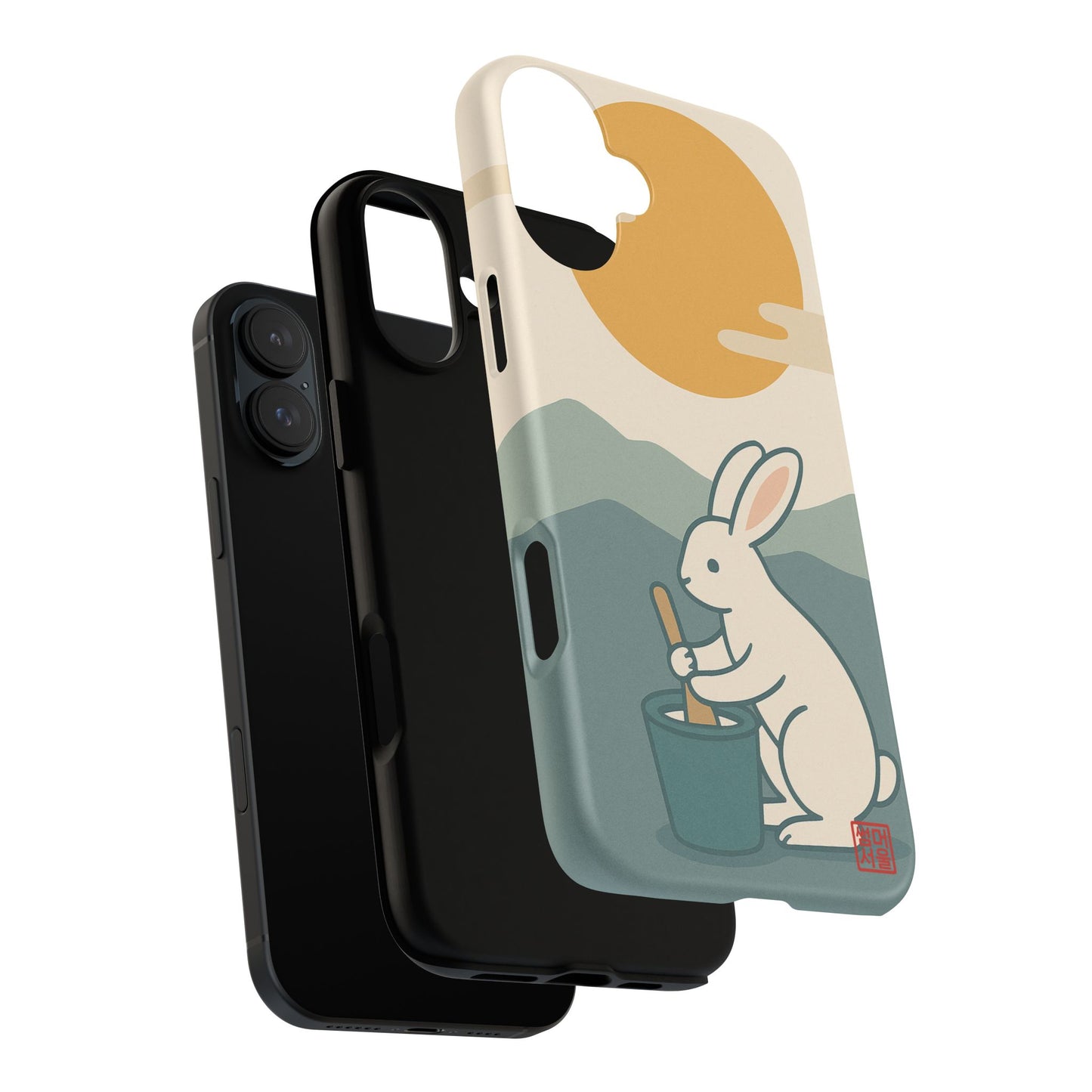 Moon Rabbit iPhone Case - Tough Case