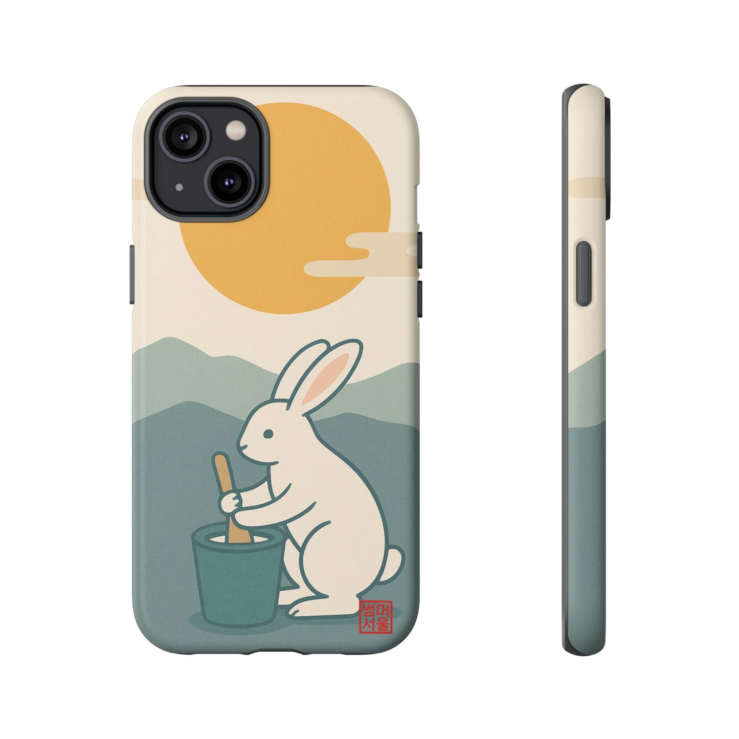 Moon Rabbit iPhone Case - Tough Case