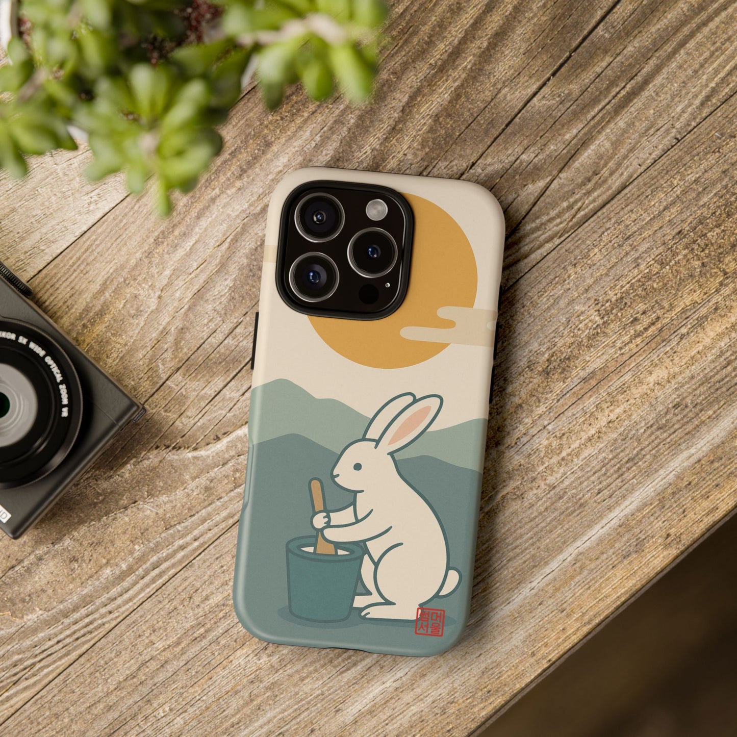 Moon Rabbit iPhone Case - Tough Case