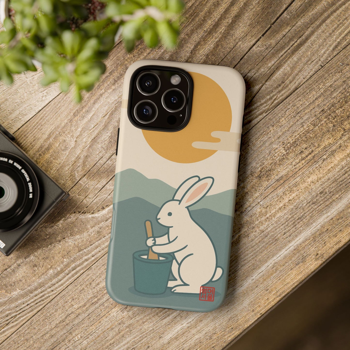 Moon Rabbit iPhone Case - Tough Case