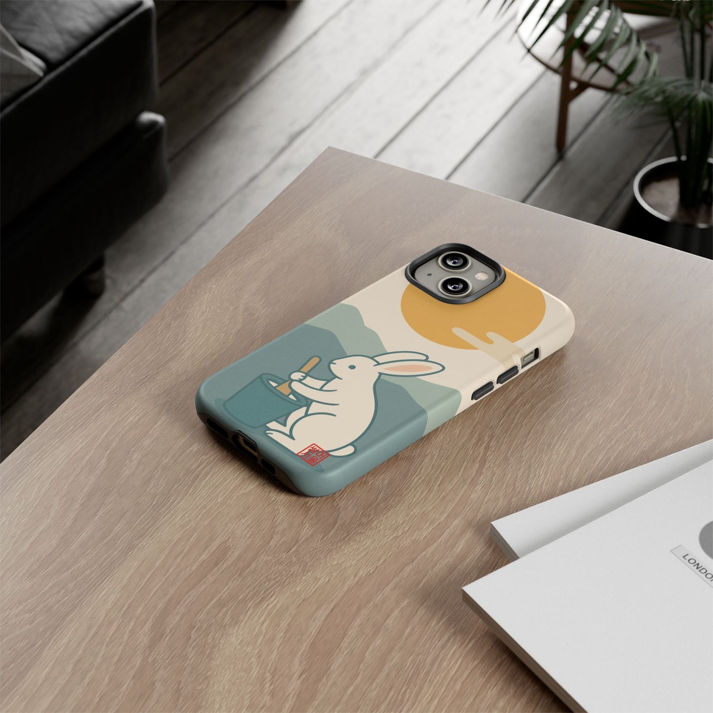 Moon Rabbit iPhone Case - Tough Case