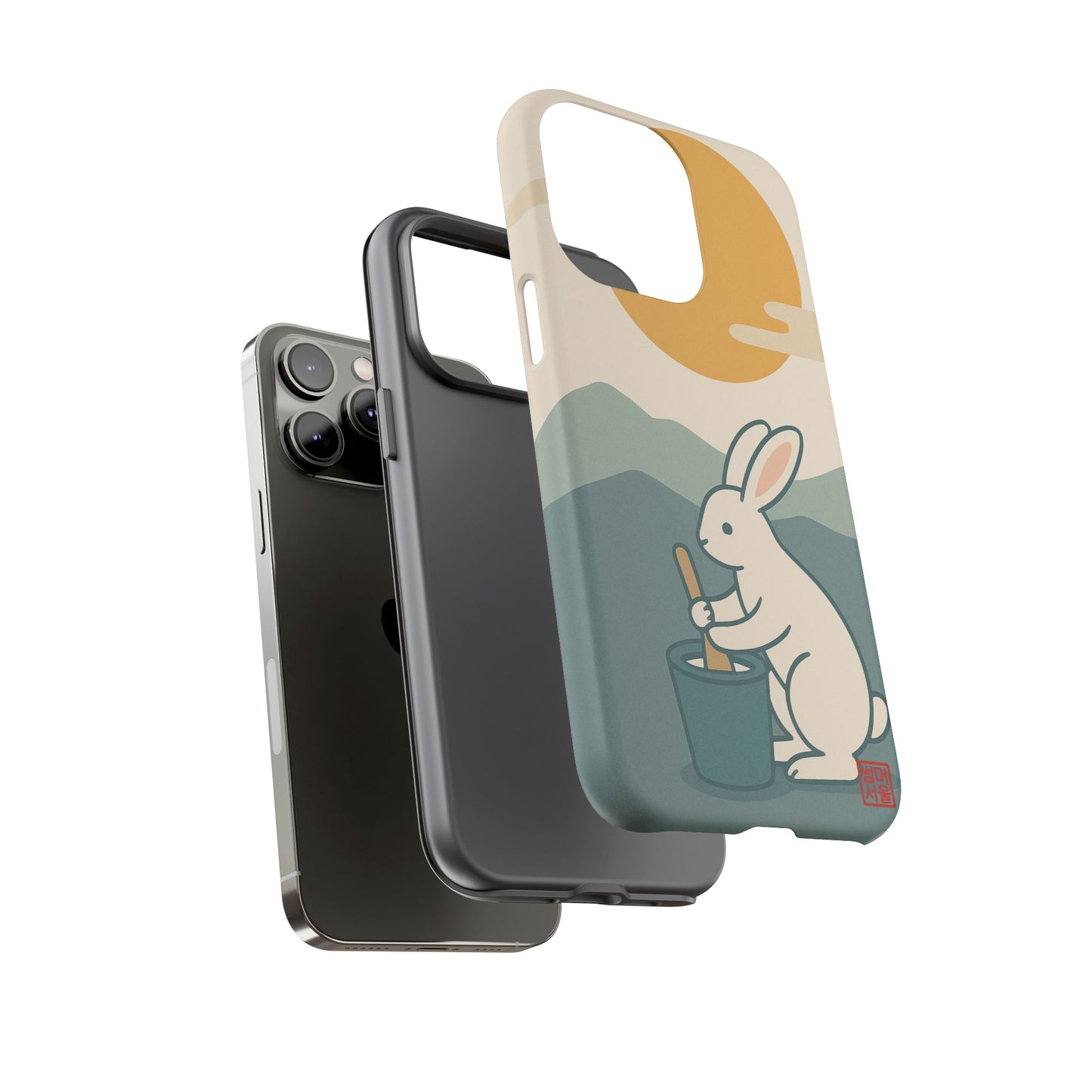 Moon Rabbit iPhone Case - Tough Case