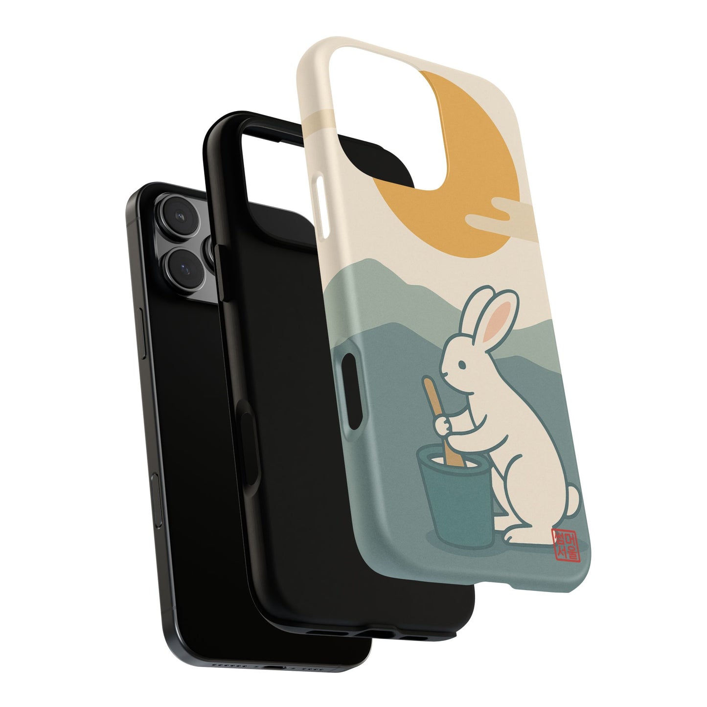 Moon Rabbit iPhone Case - Tough Case